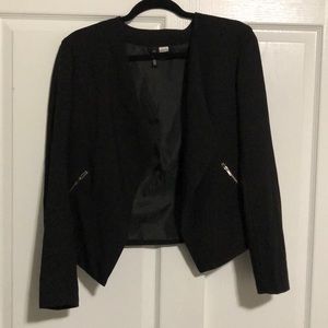 Black motorcycle jacket style blazer